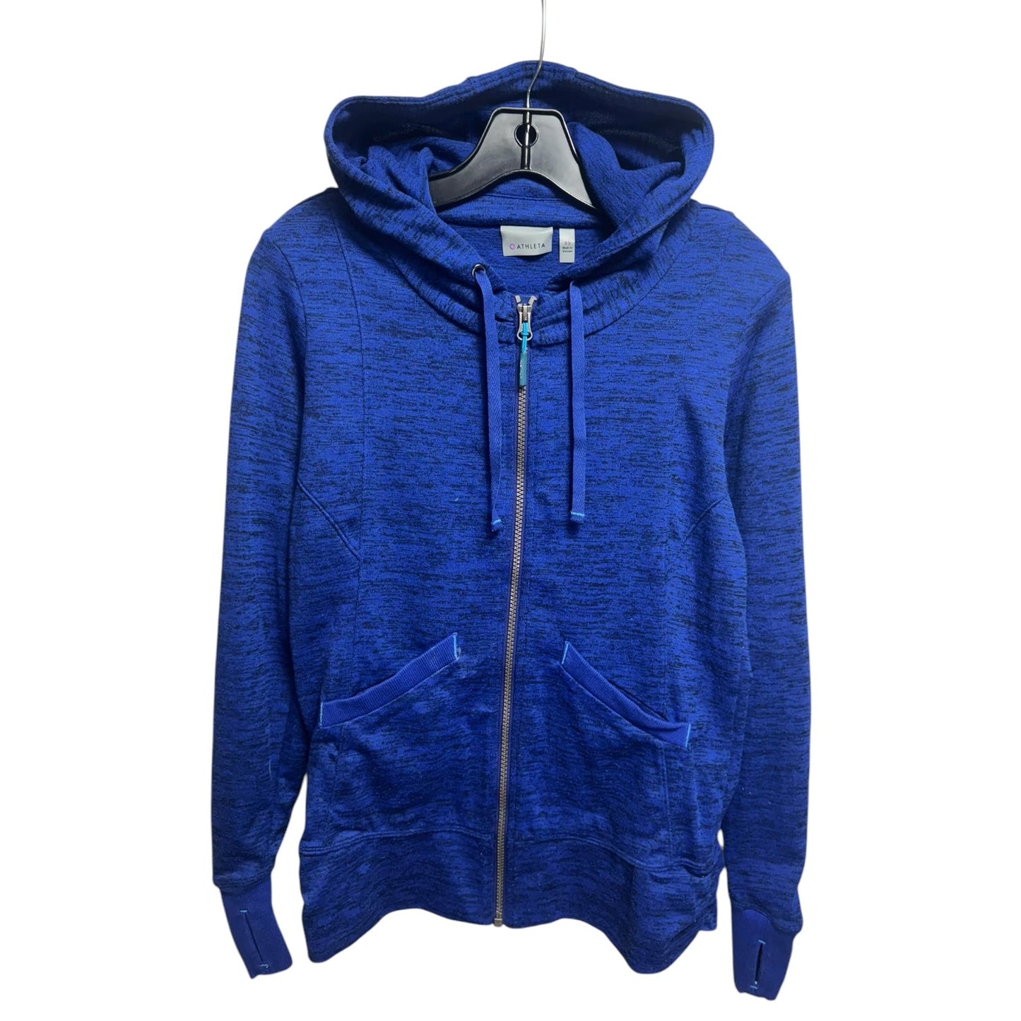 Hooded Athletic Jacket By Athleta In Blue, Size: Xs