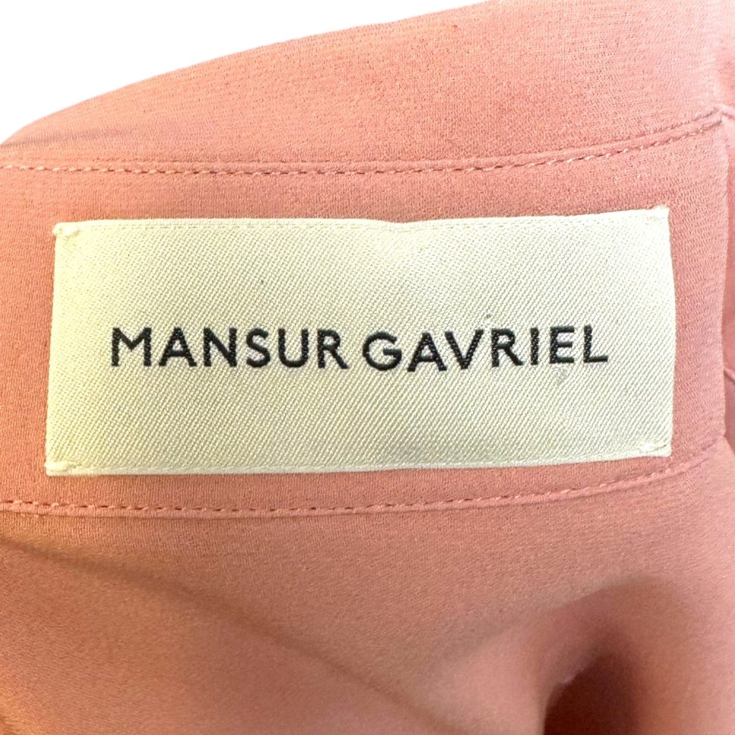 Silk Button Down Blouse Designer By Mansur Gavriel In Pink, Size: US S/IT 40