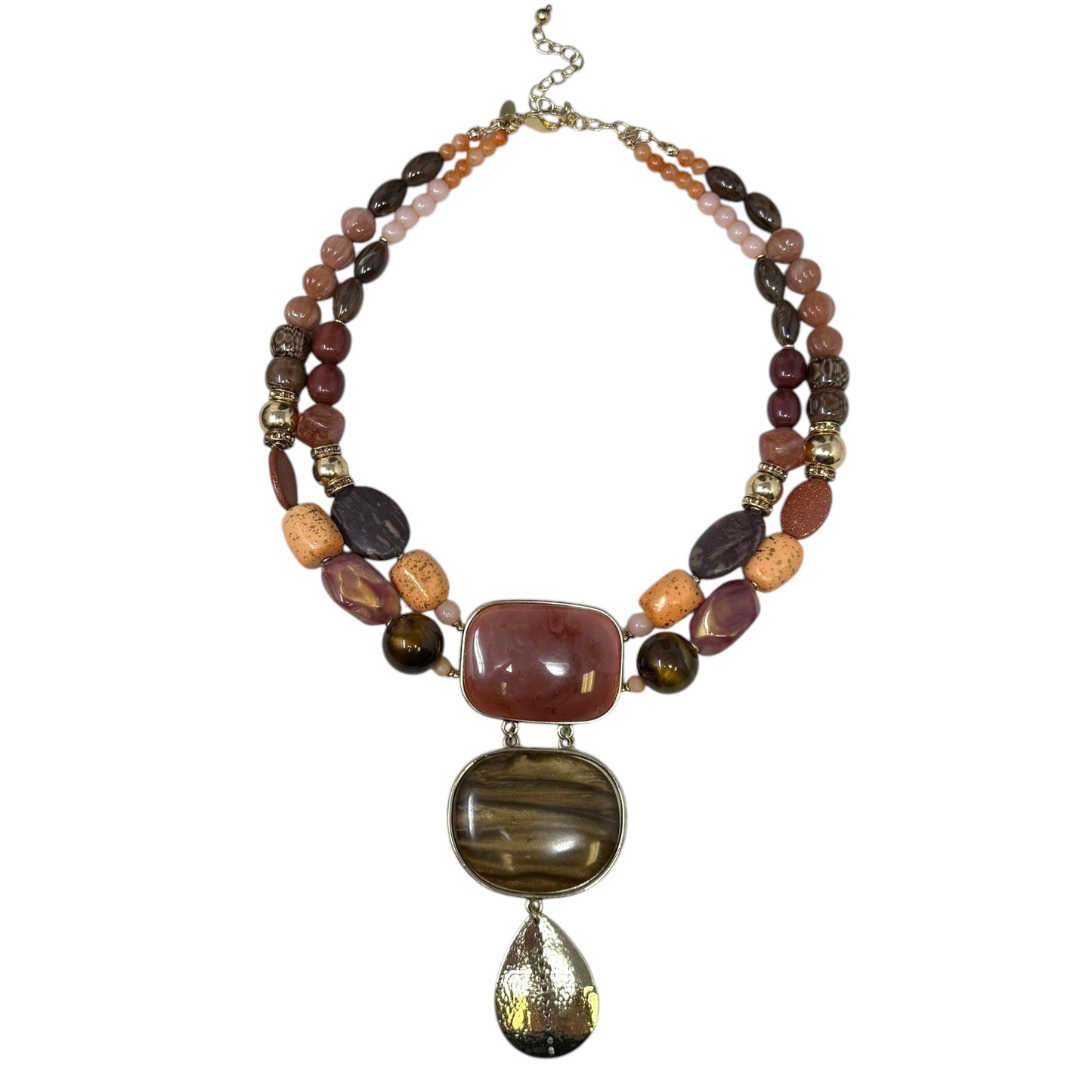 Cinnamon-Hued Bib Necklace By Chico’s