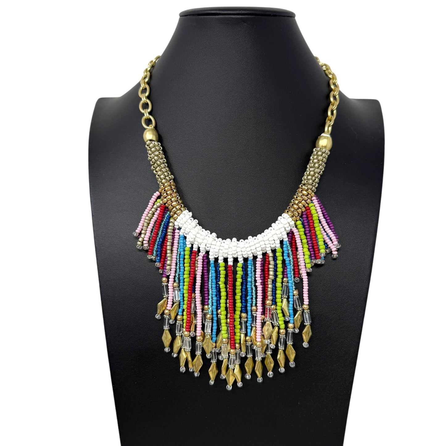 Skylar Seed Bead Bib Necklace By Chico’s