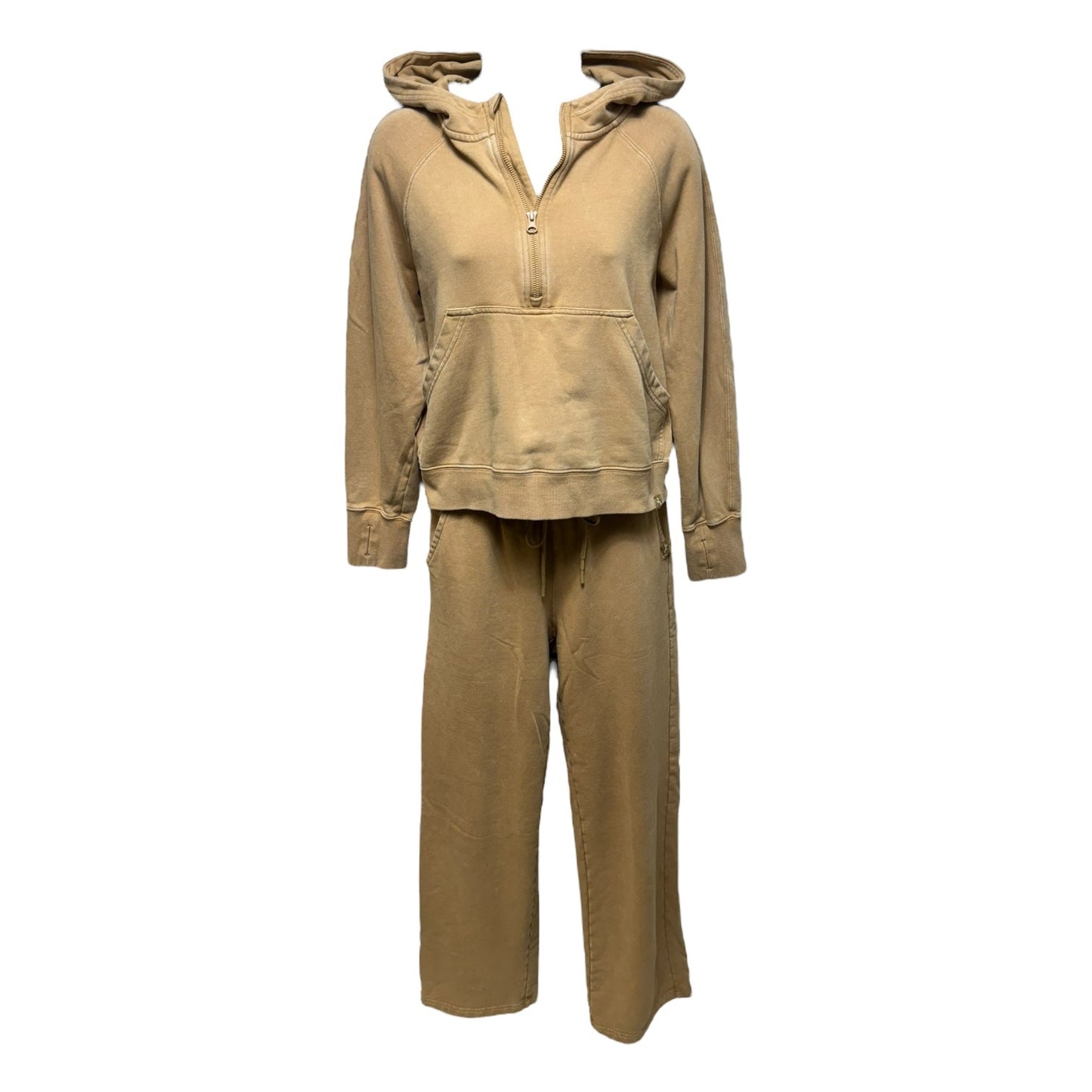 Hoodie & Sweatpants Set By Joy Lab In Gold, Size: XS