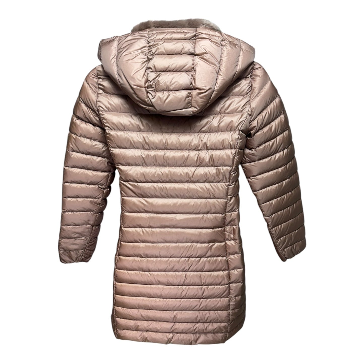 Fur Trim Coat Puffer & Quilted By Cole-haan In Tan, Size: M