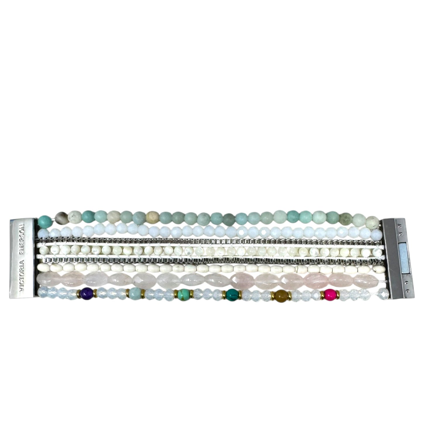 6 Strand Stacked Beaded Bracelet By Victoria Emerson