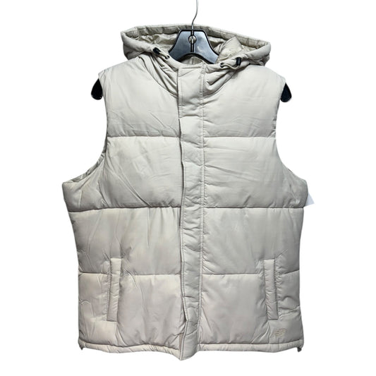 Hooded Vest Puffer & Quilted By New Balance In Cream, Size: Xl