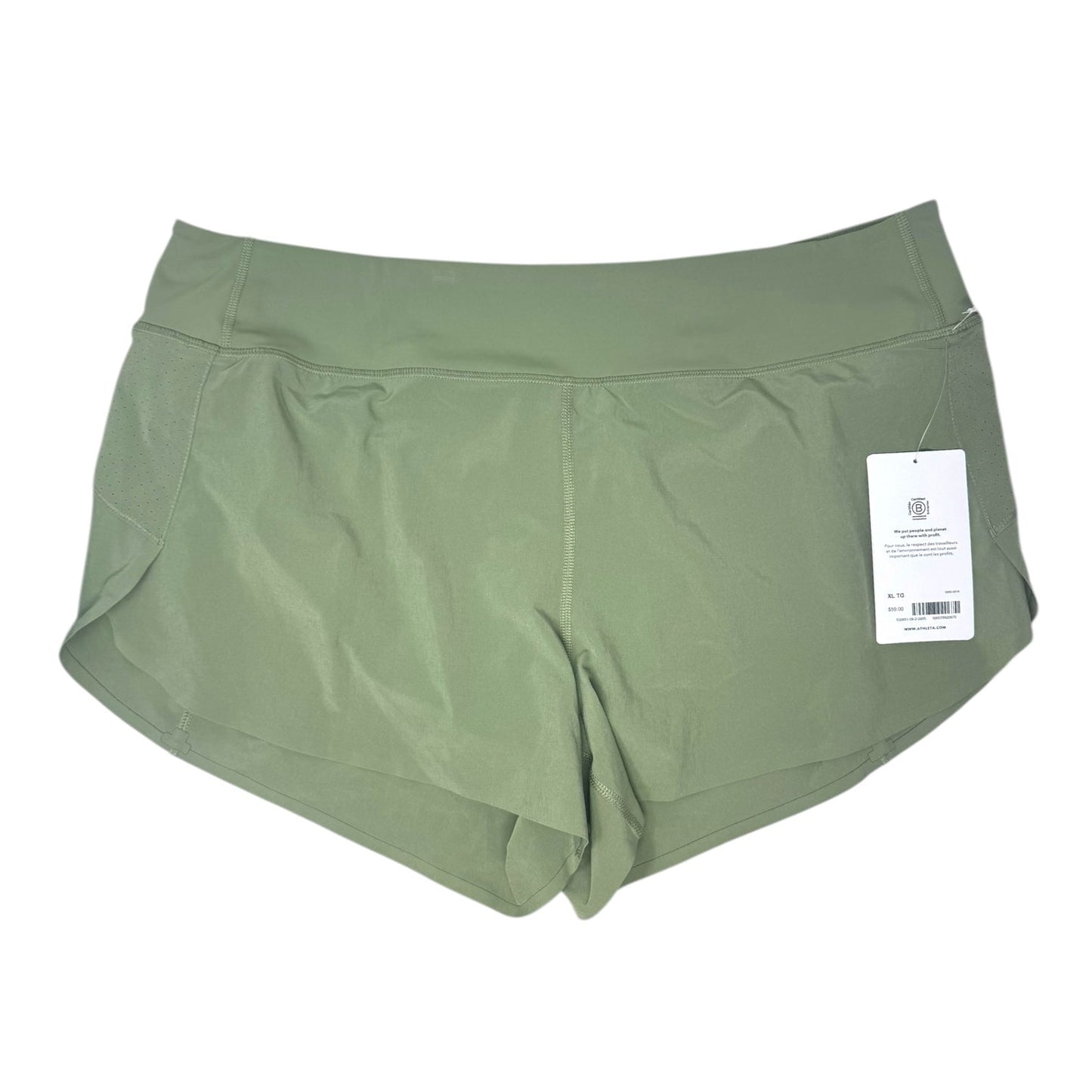 Run With It Athletic Shorts By Athleta In Green, Size: Xl