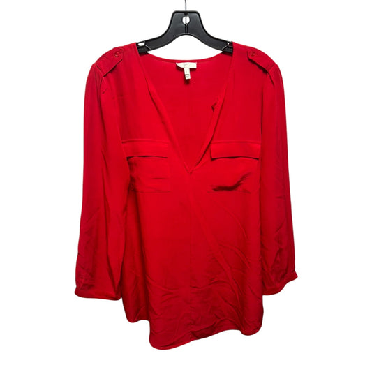 Blouse Long Sleeve By Joie In Red, Size: L