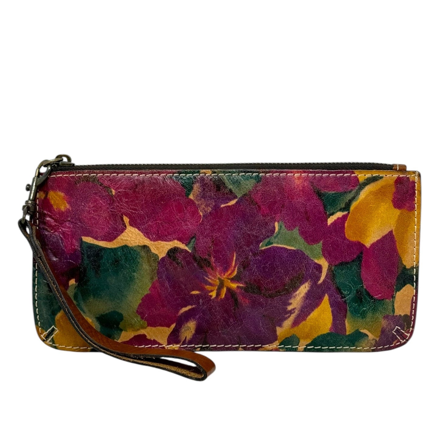 Vercelli Floral Wallet Wristlet Designer By Patricia Nash, Size: Medium