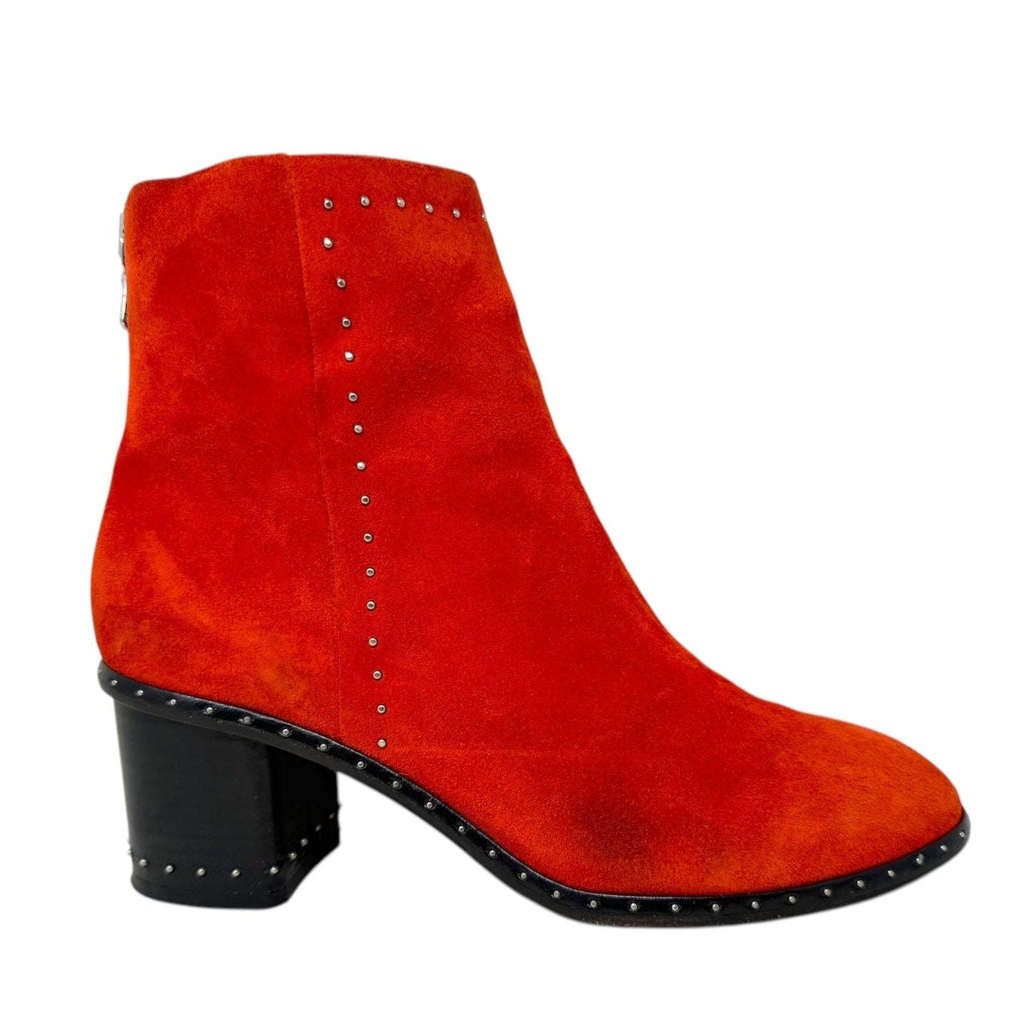 Willow Stud Boots By Rag And Bone In Red Suede, Size: 7