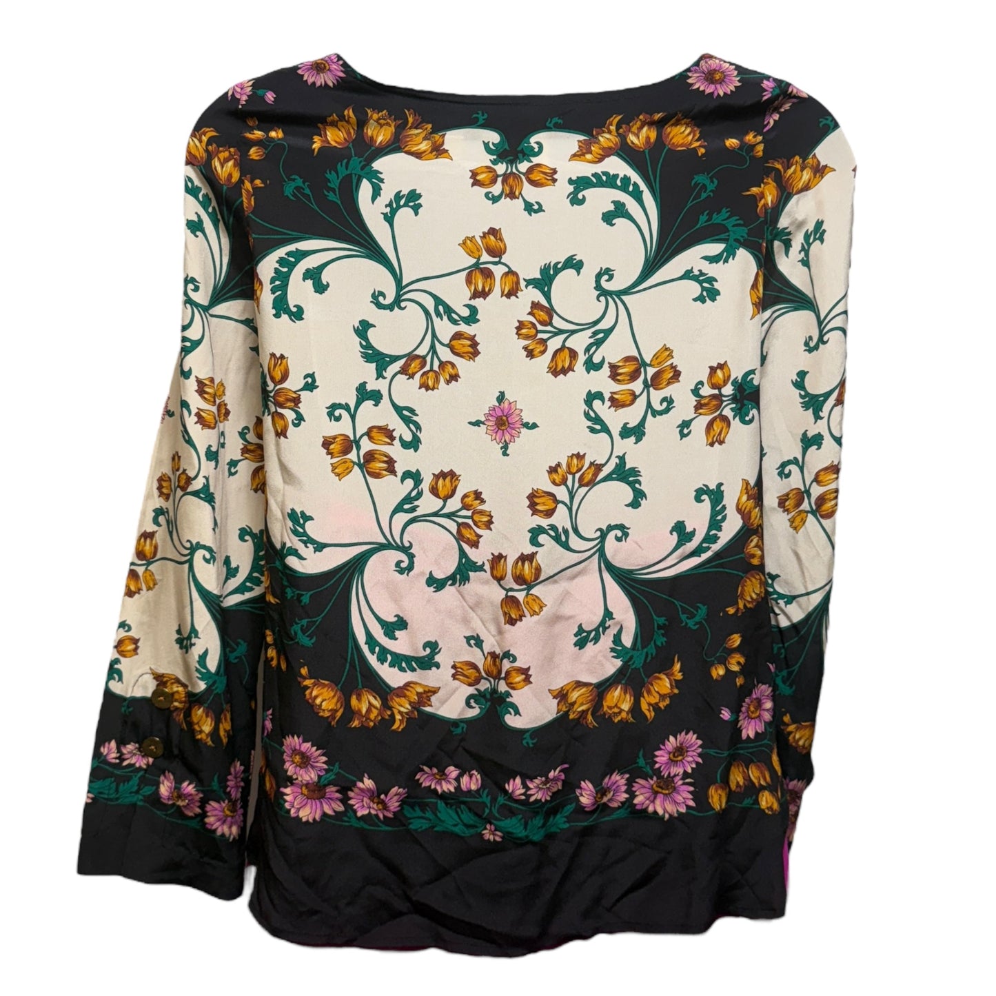 Florence Silk Blouse Long Sleeve By Maeve In Multi-colored, Size: 10