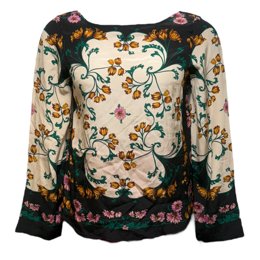 Florence Silk Blouse Long Sleeve By Maeve In Multi-colored, Size: 10