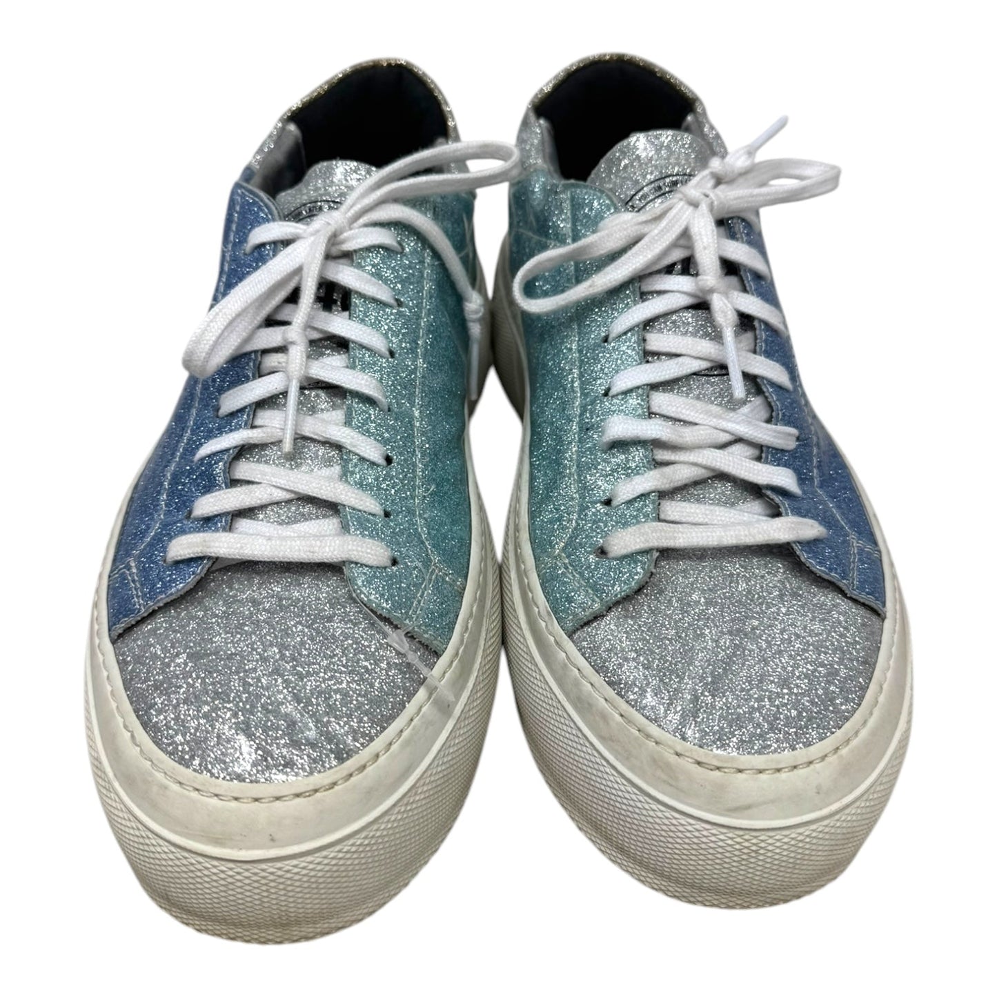 Louise Platform Glitter Sneakers By P448 In Blue, Size: 9