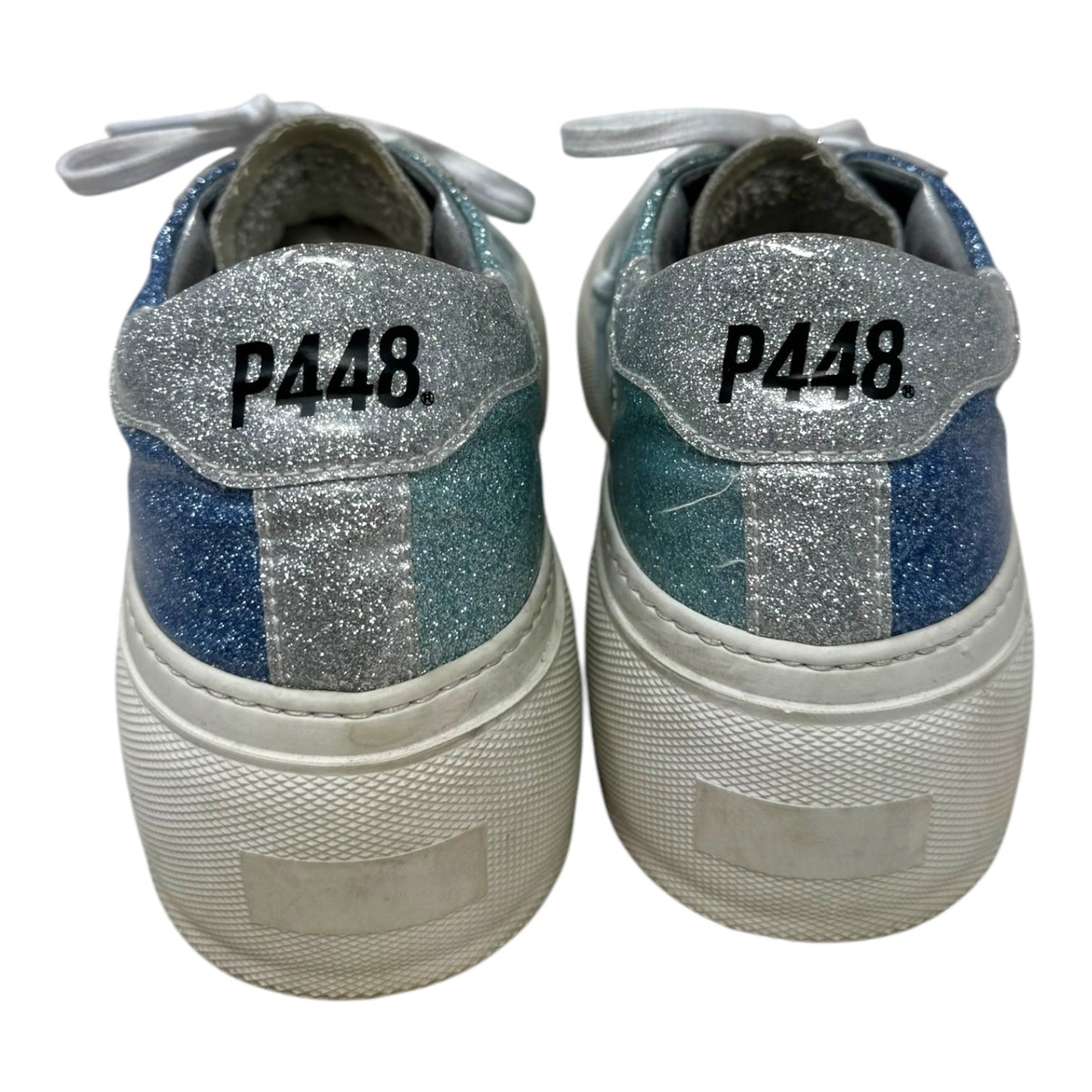 Louise Platform Glitter Sneakers By P448 In Blue, Size: 9