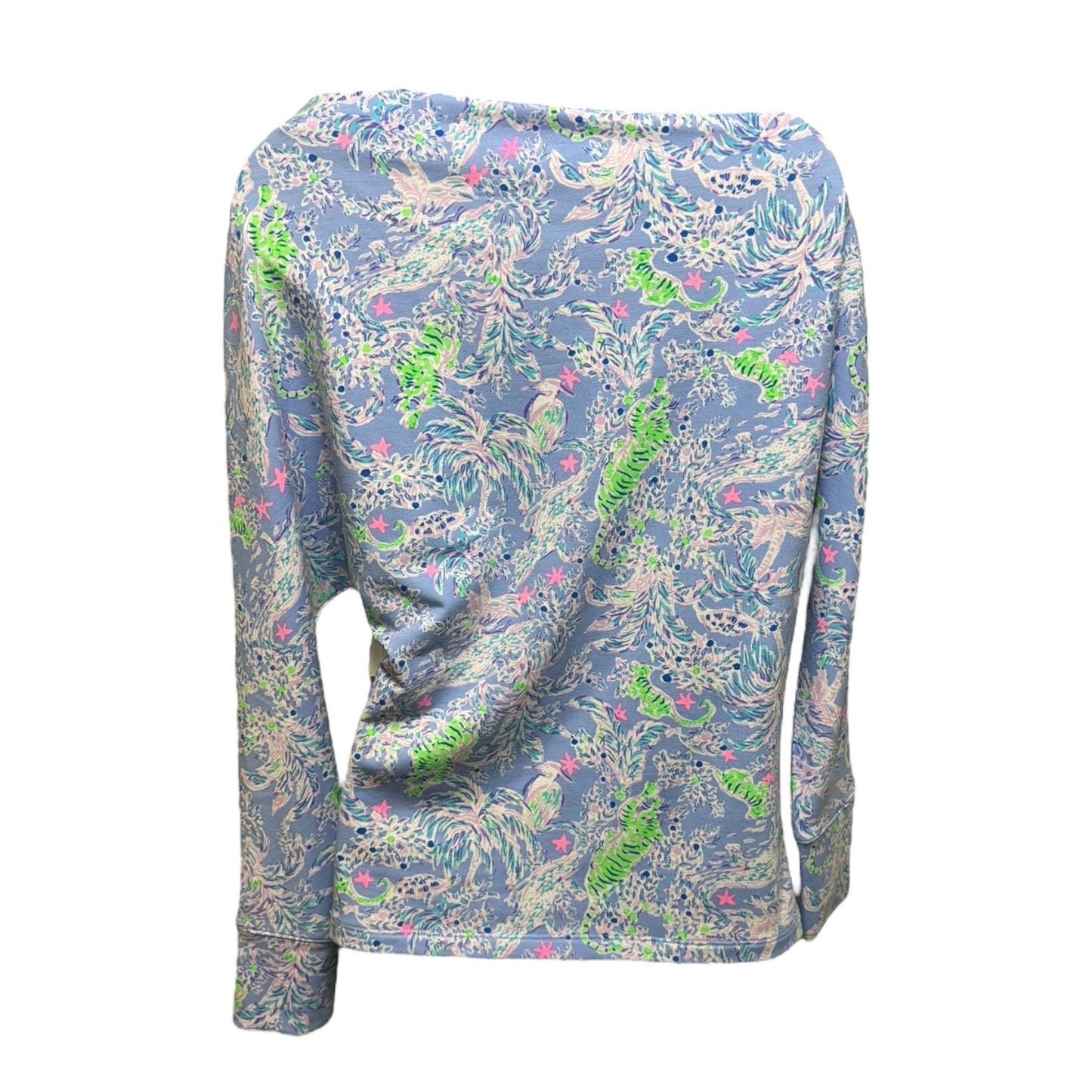 Off-Shoulder Top Long Sleeve Designer By Lilly Pulitzer In Blue, Size: Xs