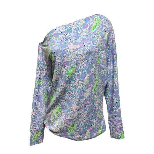 Off-Shoulder Top Long Sleeve Designer By Lilly Pulitzer In Blue, Size: Xs