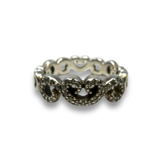 Scroll Heart Ring Sterling Silver By Pandora, Size: 5