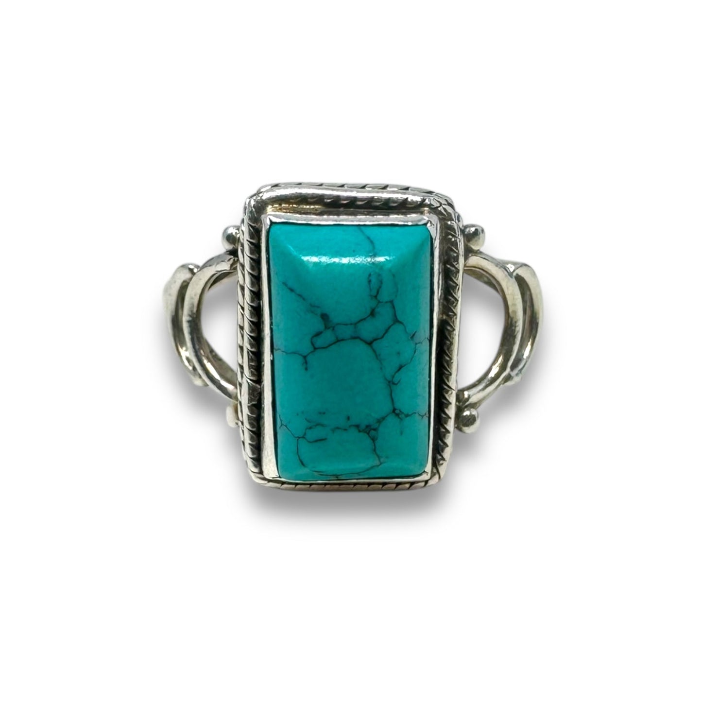 Turquoise Ring Sterling Silver, Size: 6