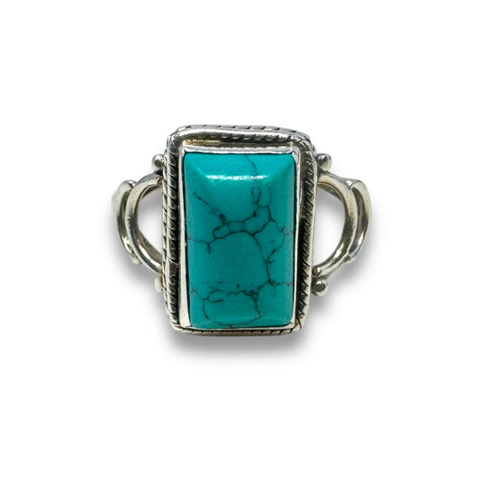 Turquoise Ring Sterling Silver, Size: 6