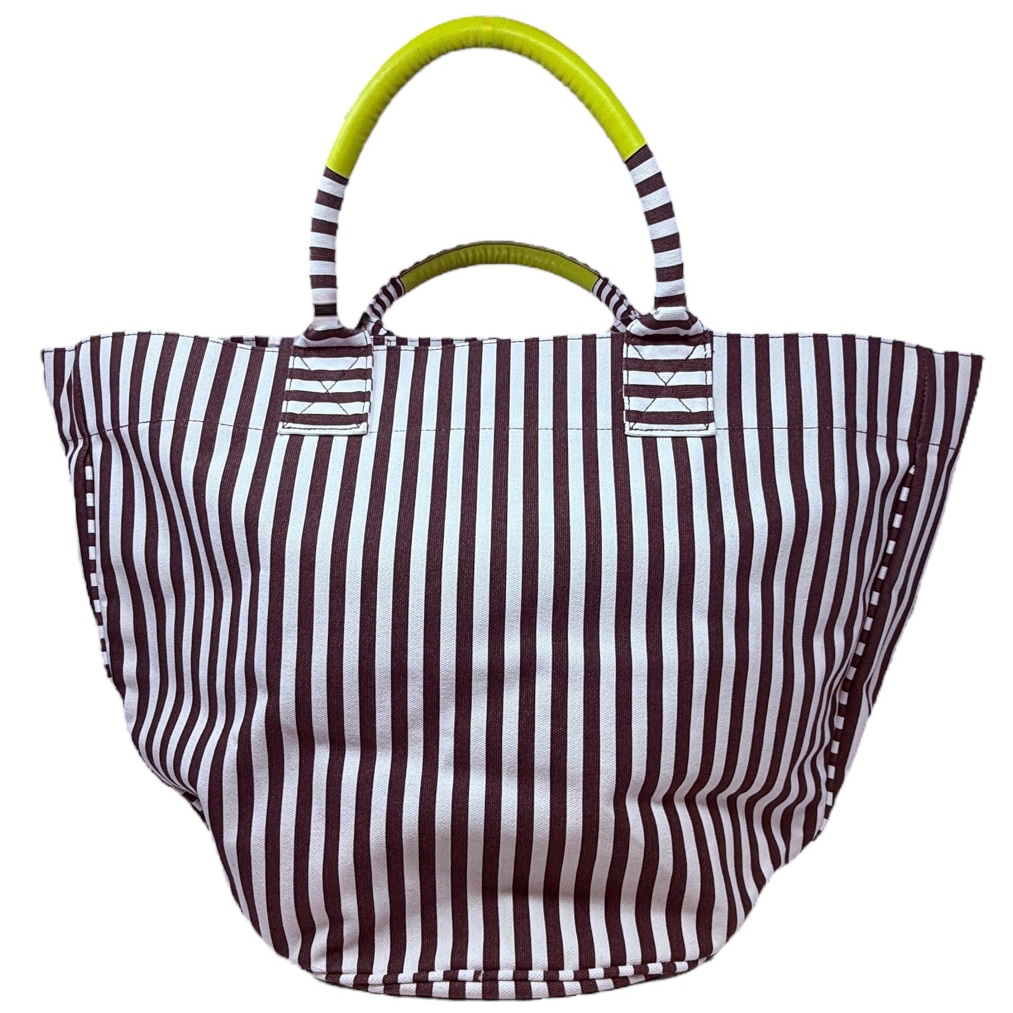 Signature Stripe Round Canvas Tote By Henri Bendel, Size: Large