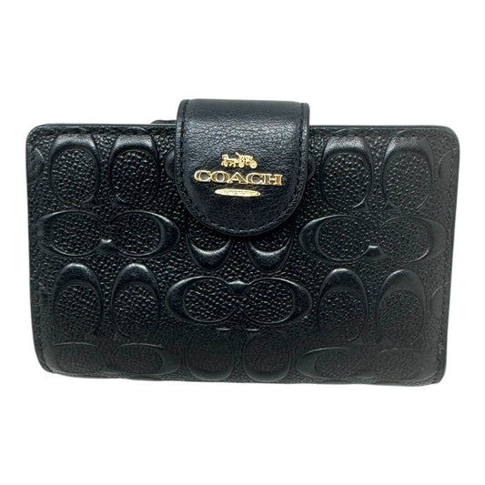 Signature Embossed Bifold Wallet Designer By Coach, Size: Medium