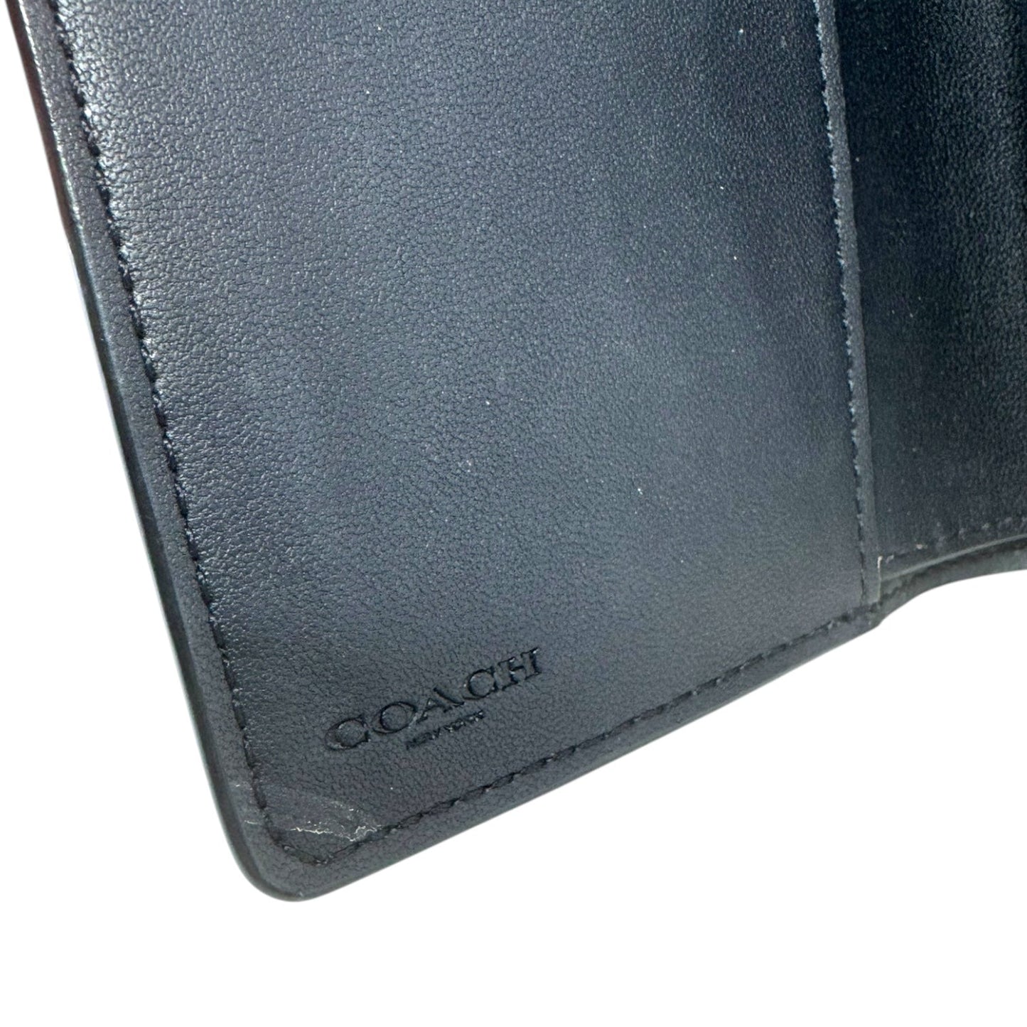 Signature Embossed Bifold Wallet Designer By Coach, Size: Medium