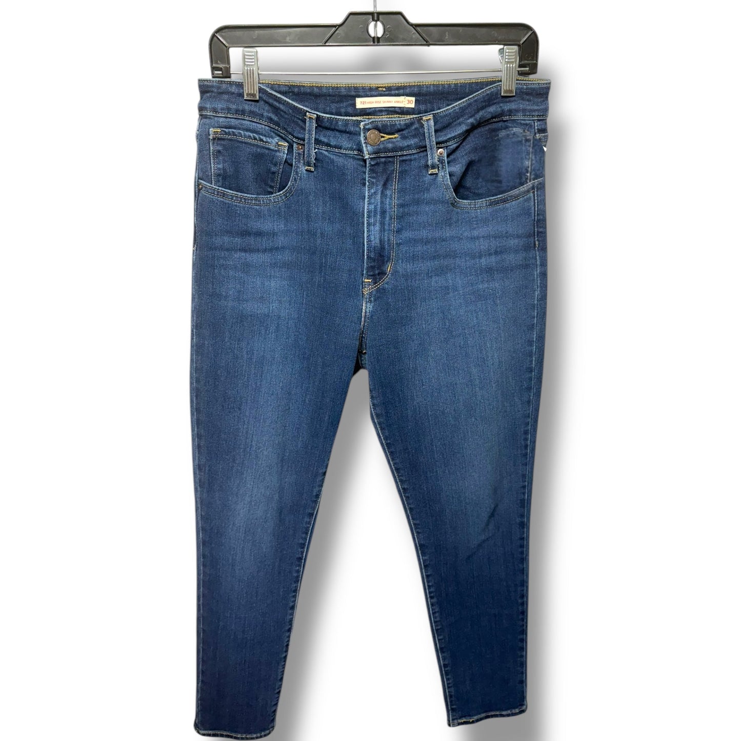 721 High Rise Skinny Ankle Jeans By Levis In Blue Denim, Size: 10