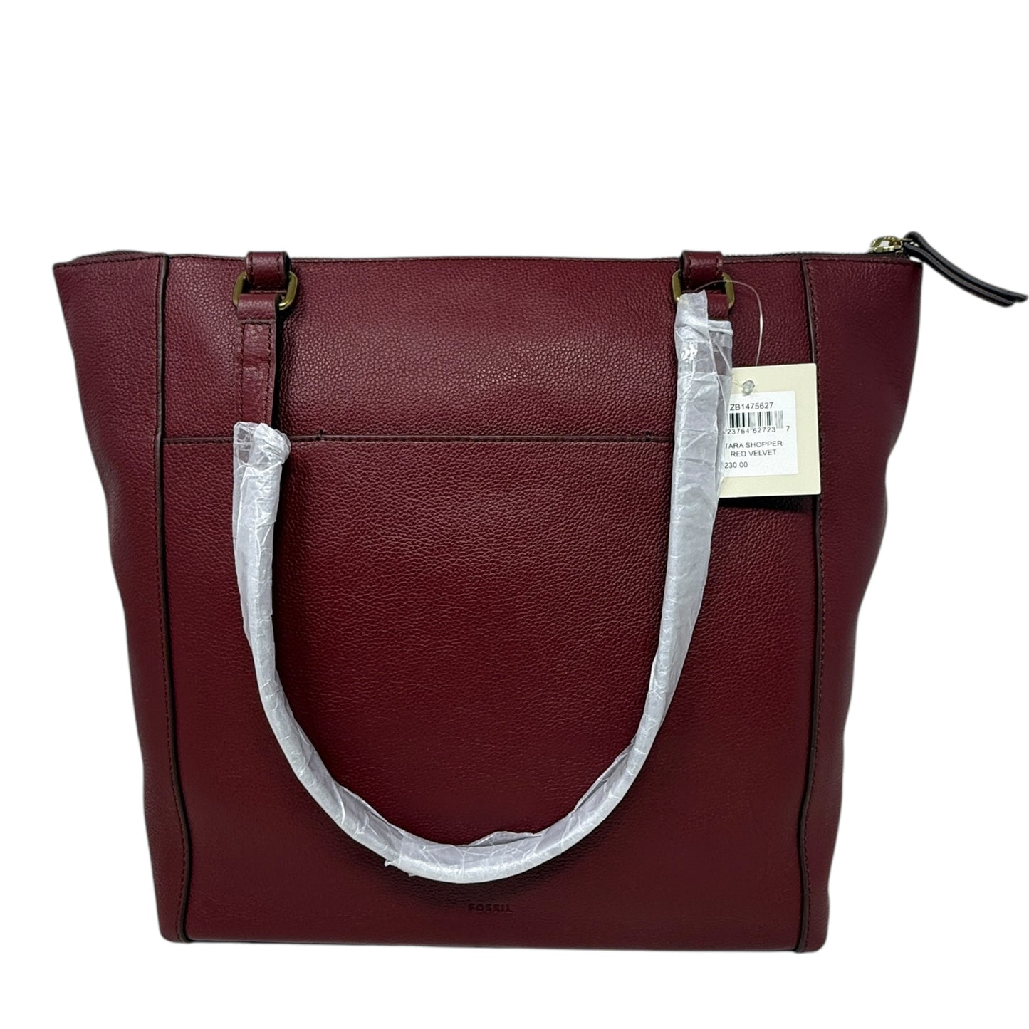 Tara Shopper Tote Leather By Fossil In Red Velvet, Size: Large