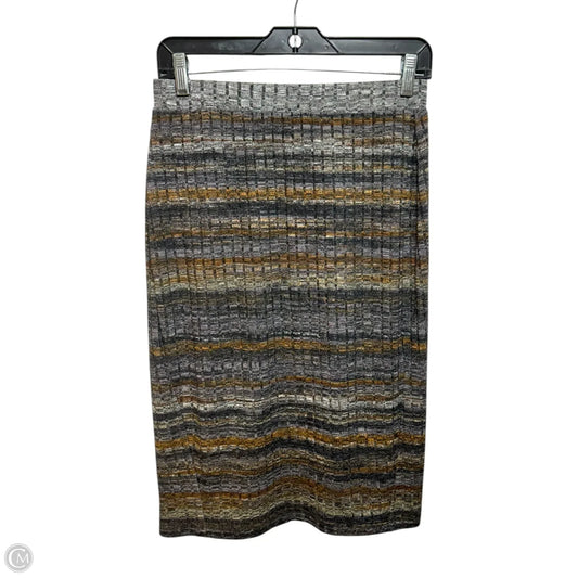 Knit Skirt Midi By Logo In Blue, Size: S