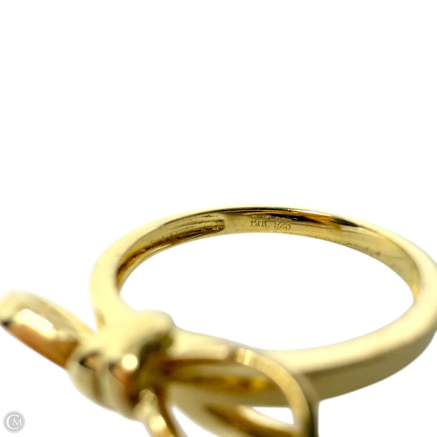 Gold Over Sterling Bow Knot Ring By Unbranded, Size: 6