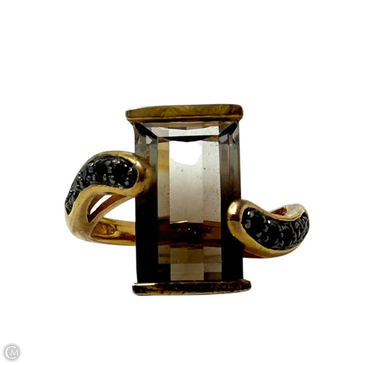 Gold Over Sterling Silver & Smoky Quartz Ring By Unbranded, Size: 9