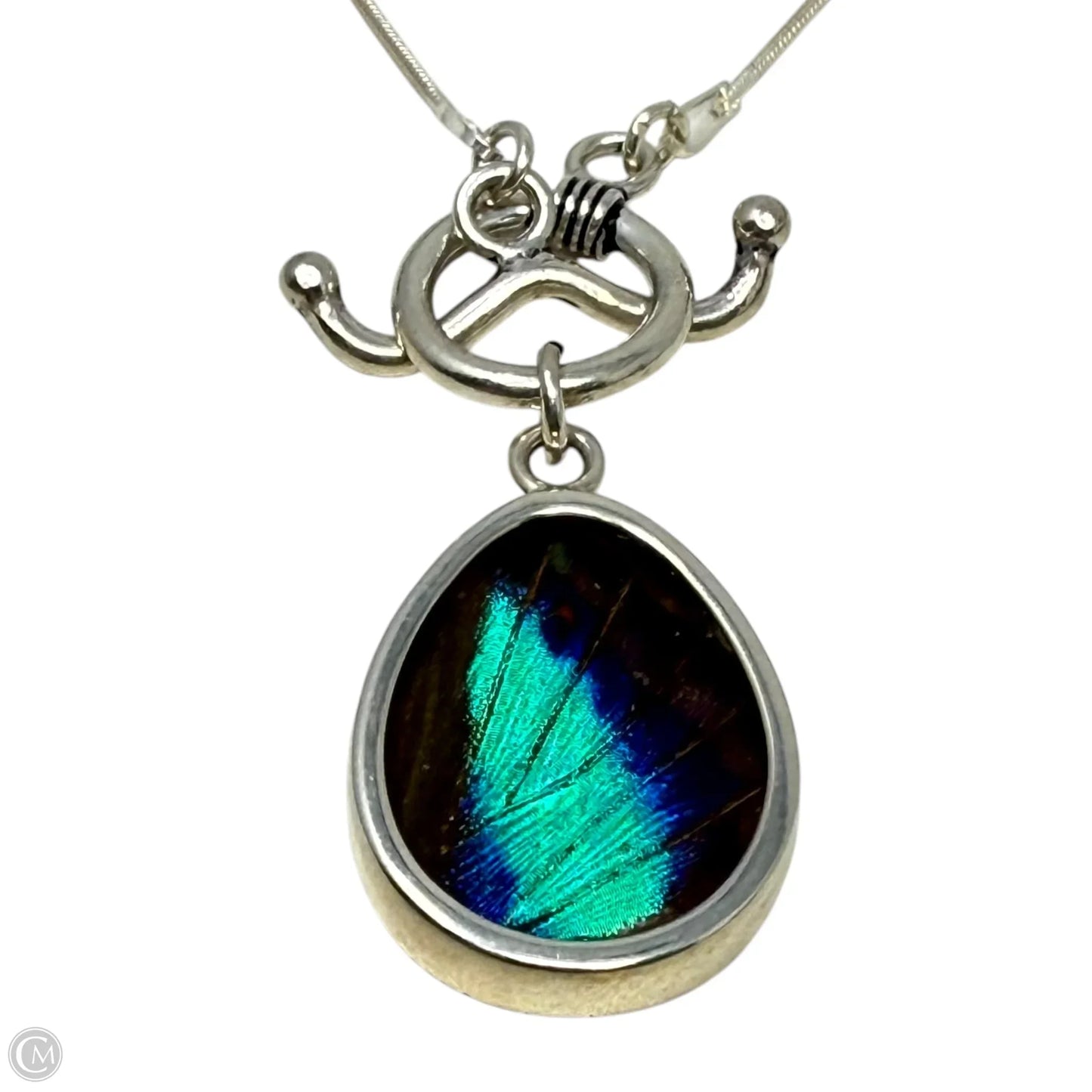 Sterling Silver Chain With Butterfly Wing Pendant By Clothes Mentor