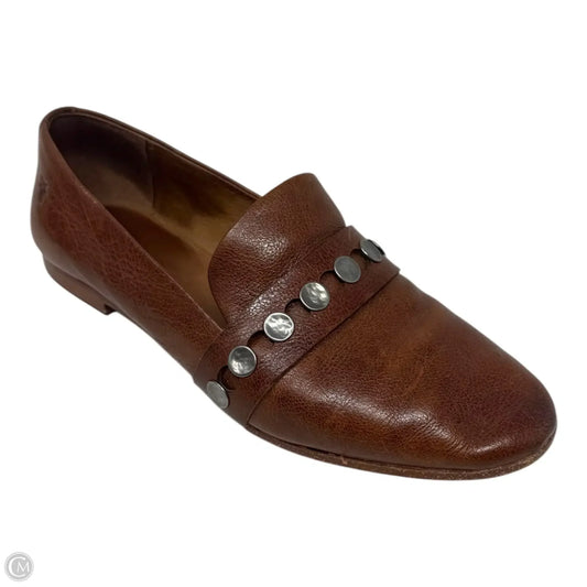 Terri Hammered Stud Loafer Designer By Frye In Brown, Size: 7