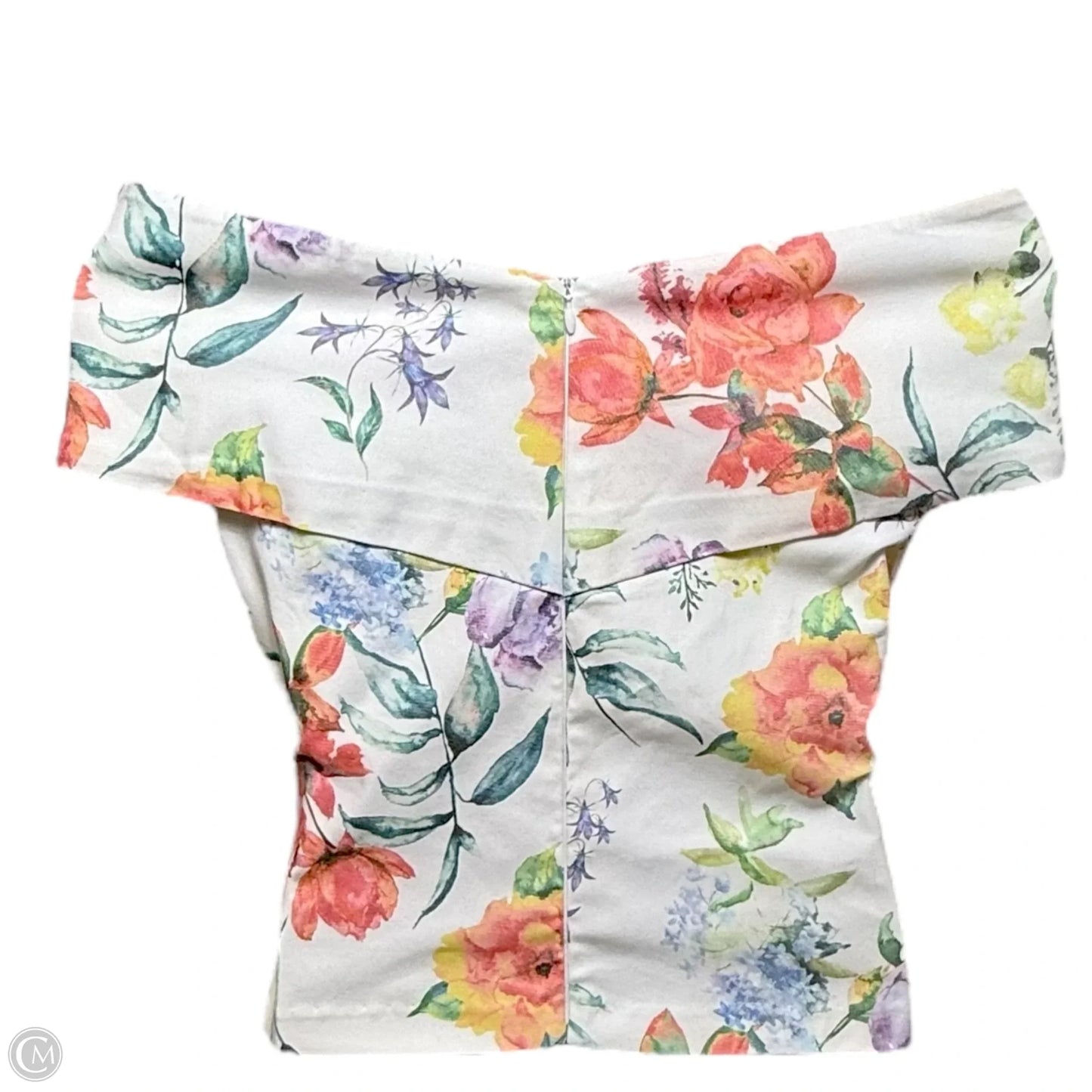 Off-The-Shoulder Top  By Curete In Floral Print, Size: 10