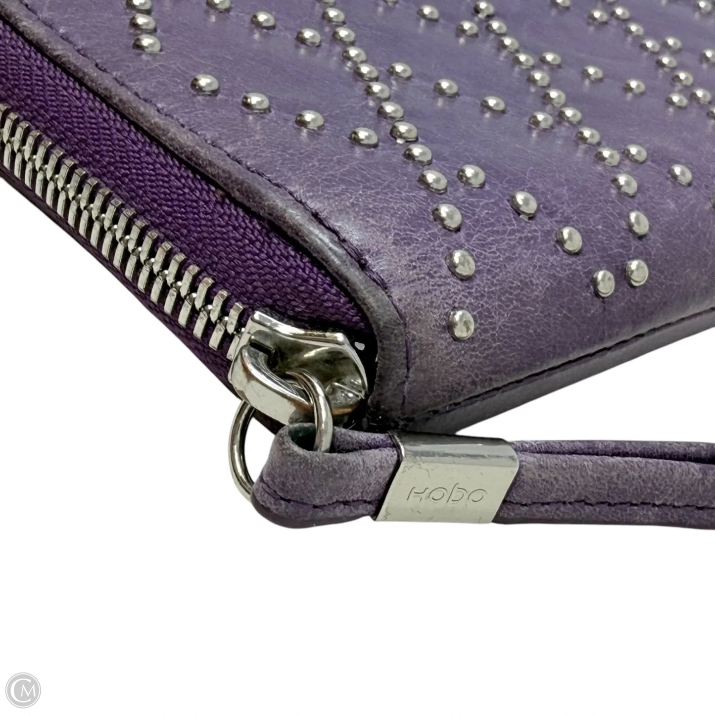 Studded Leather Wristlet Wallet By Hobo Intl, Size: Small