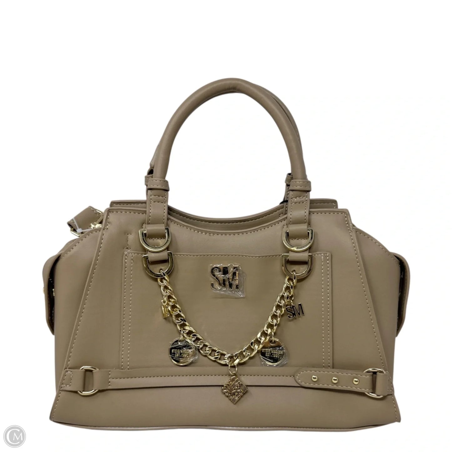 BCharmy Satchel In sandstorm By Steve Madden, Size: Medium