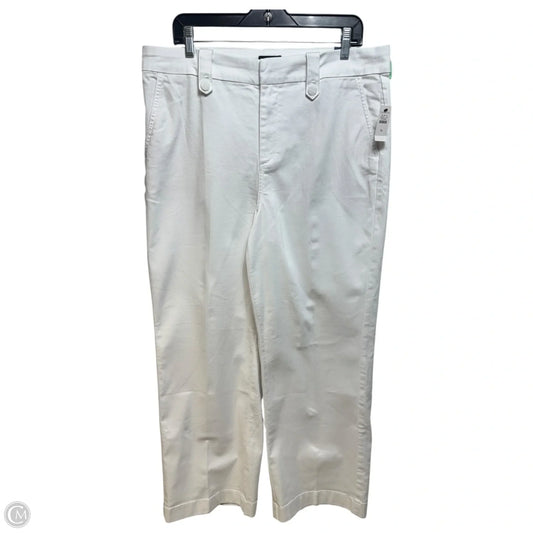 Wide Leg Jeans By Talbots In White, Size: 16