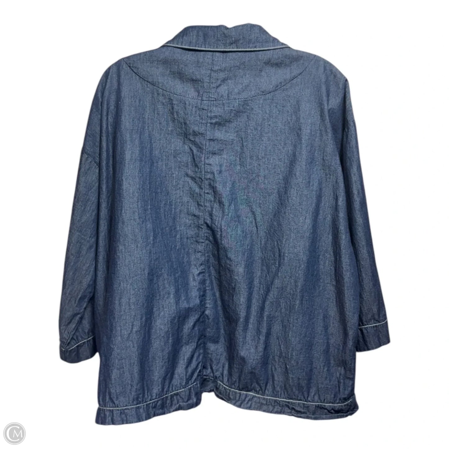 Blazer By Ozai N Kū In Blue Denim, Size: S