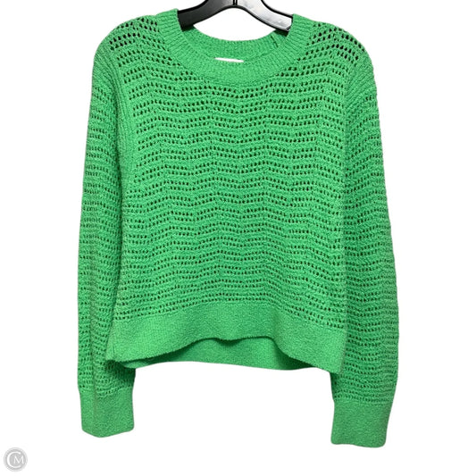 Pointelle Crewneck Sweater By J. Crew In Dark Mint, Size: S