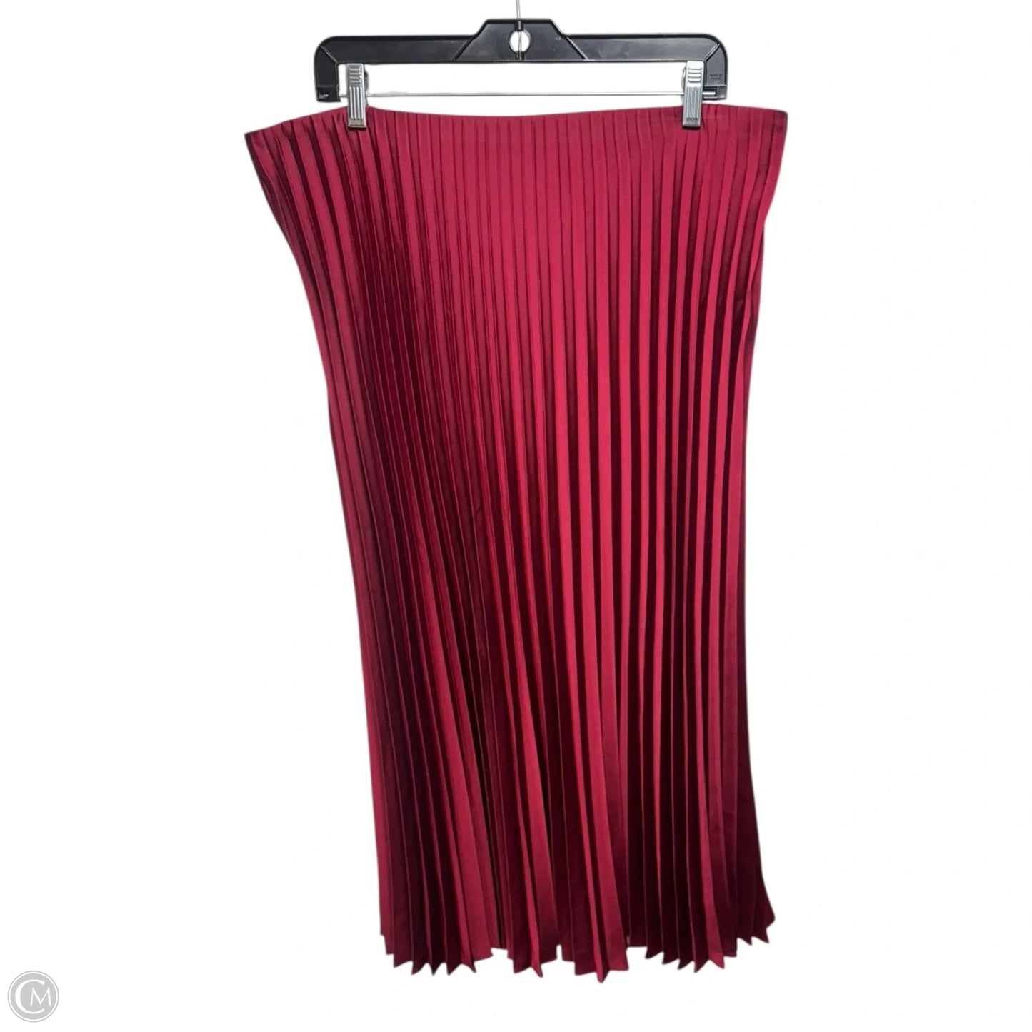 Pleated Skirt Maxi By J. Crew In Red, Size: Xl