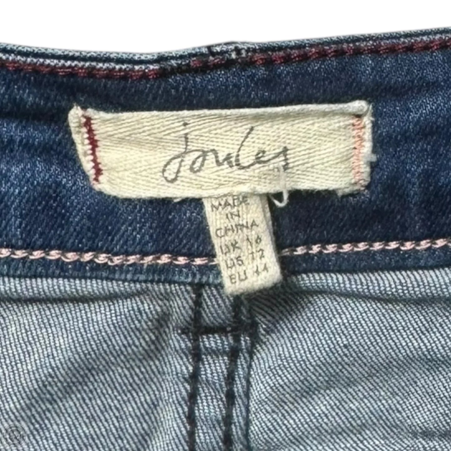 Jeans Flared By Joules In Blue Denim, Size: 12