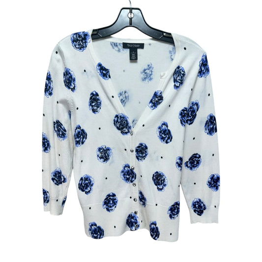 Sweater Cardigan By White House Black Market In Floral, Size: S