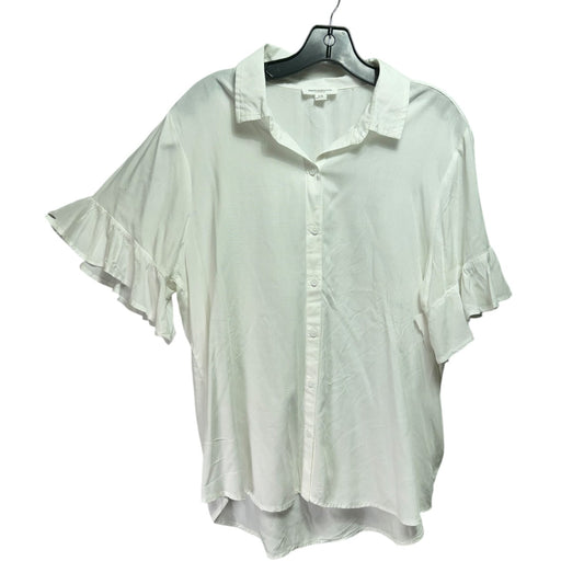 Top Short Sleeve By Beachlunchlounge In White, Size: L