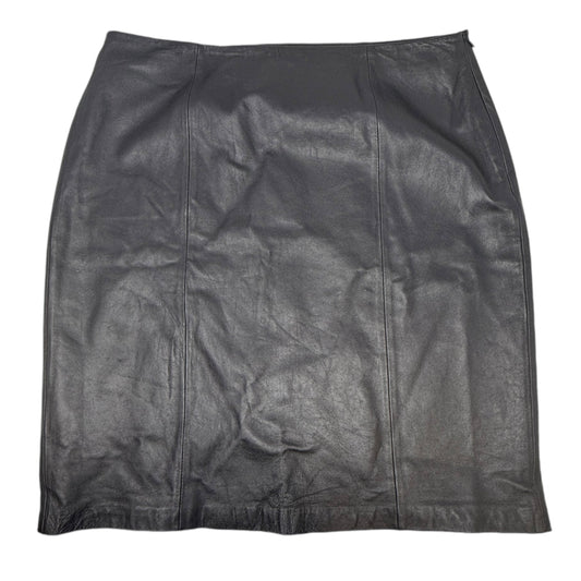 Leather Midi Skirt By Jaclyn Smith In Black, Size: 18