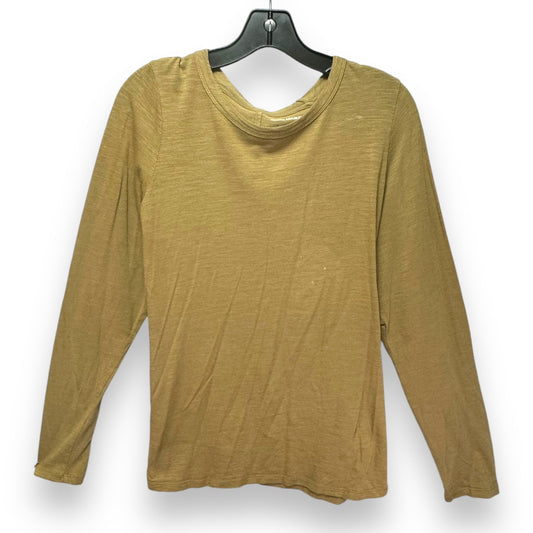 Top Long Sleeve By Banana Republic In Tan, Size: Xl