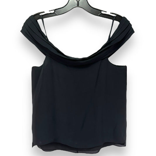 100% Silk Pleated Off-The-Shoulder Top Luxury Designer By T By Alexander Wang In Black, Size: S