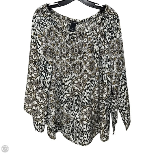 Top Long Sleeve By New Directions In Black & Brown, Size: Xl