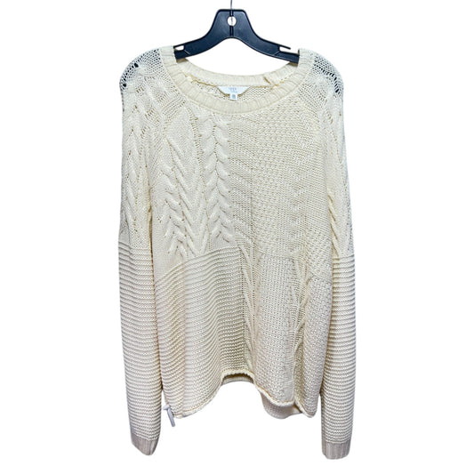 Sweater By Time And Tru In Cream, Size: 1x