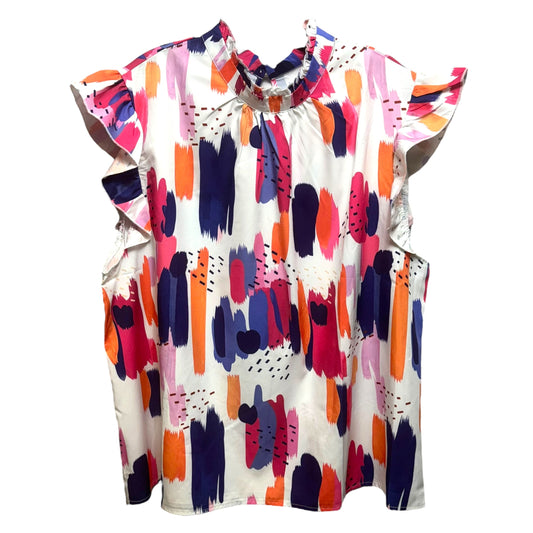 Printed Sleeveless Blouse By Unknown Brand Size: 4x