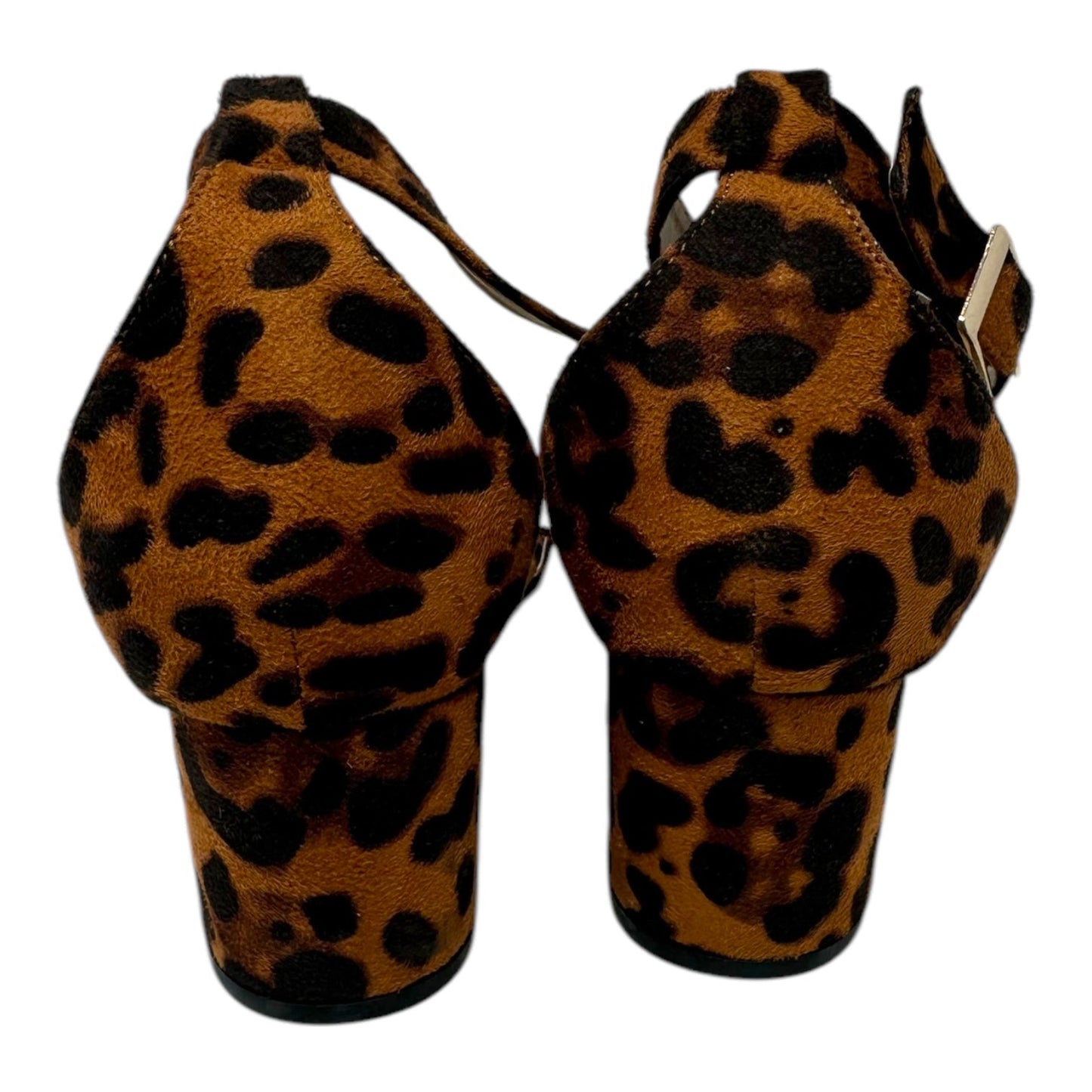 Sandals Heels Block By Ashley Stewart In Animal Print, Size: 10