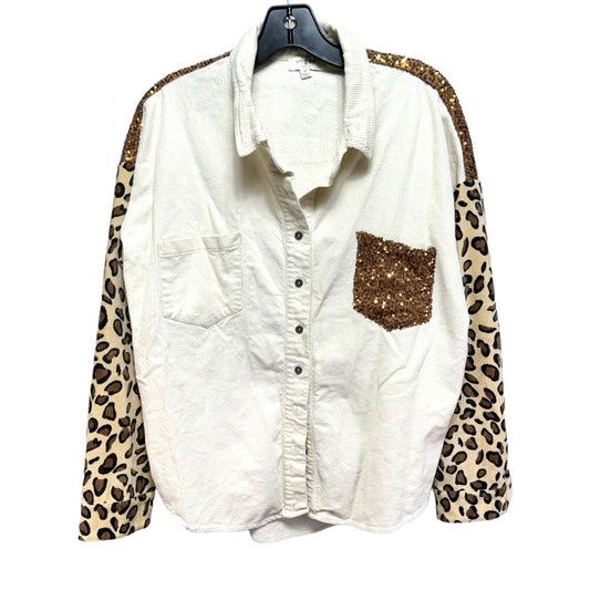 Top Long Sleeve By Umgee In Animal Print, Size: M