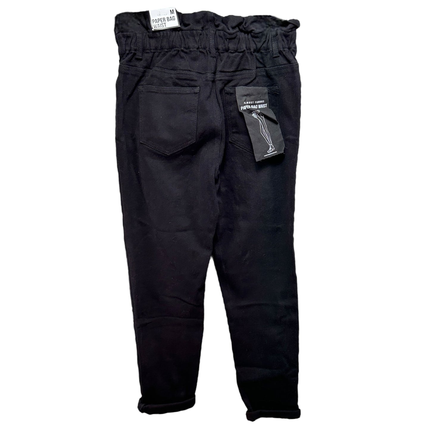 Paperbag Jeans  By Almost Famous In Black, Size: M